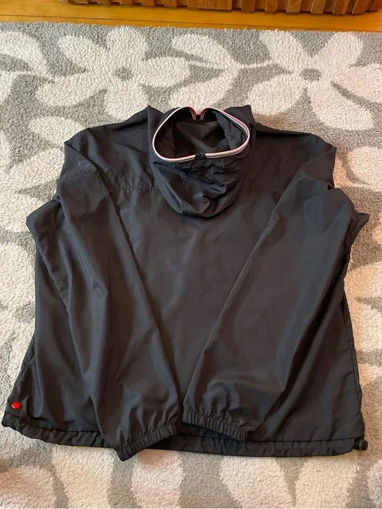 NWOT HUNTER size large Black Windbreaker Jacket with Contrast Trim - Picture 7 of 8